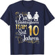 Rosenhochzeit 10 Jahre Verheiratet Hochzeitstag T-Shirt - T-Shirt | Navy