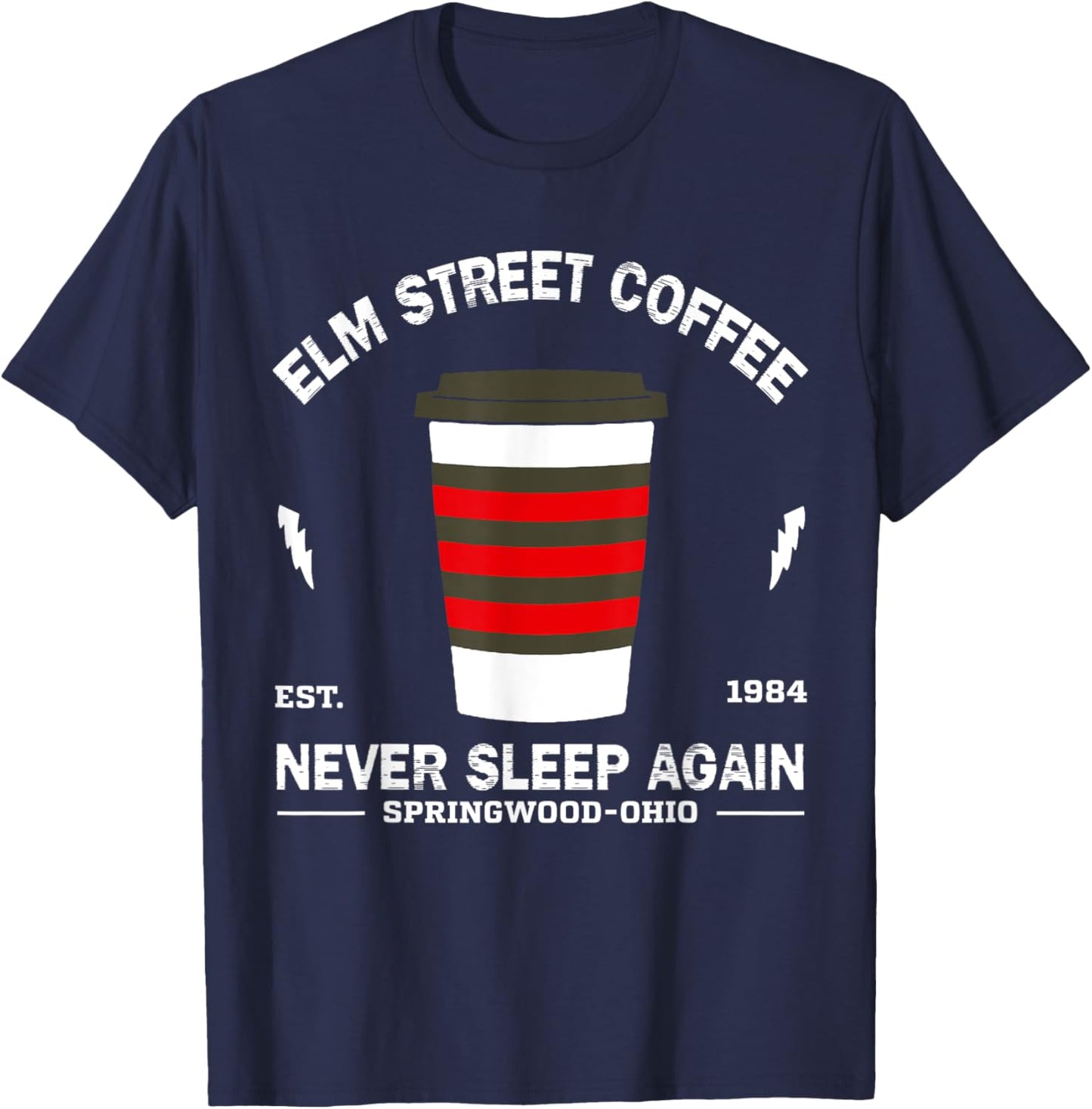 Streets Vintage Halloween Movies Funny Outfits Lovers Elms T-Shirt - T-Shirt | Navy