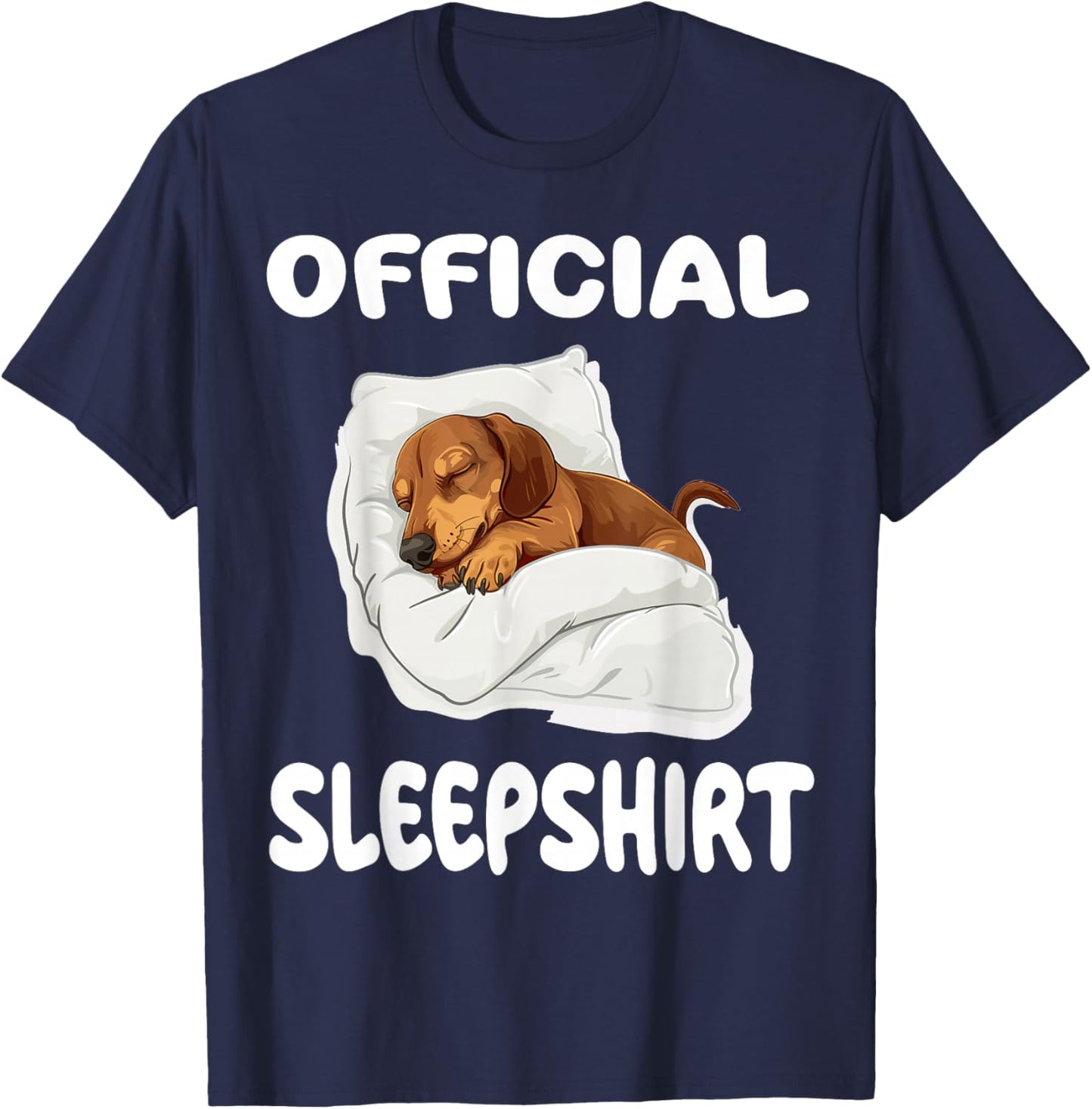 Dachshund Doxie Dog Official Sleepshirt Pajamas Nightgown T-Shirt - T-Shirt | Navy