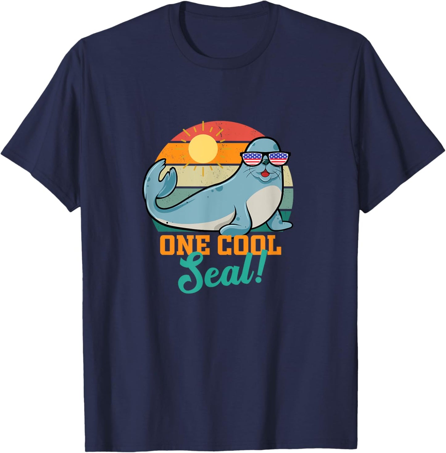 Seal Gifts Kids Seals Apparel USA Pacific America Boys Girls T-Shirt - T-Shirt | Navy