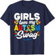 Girls Love My Autism Swag Support Autistic Autism T-Shirt - T-Shirt | Navy