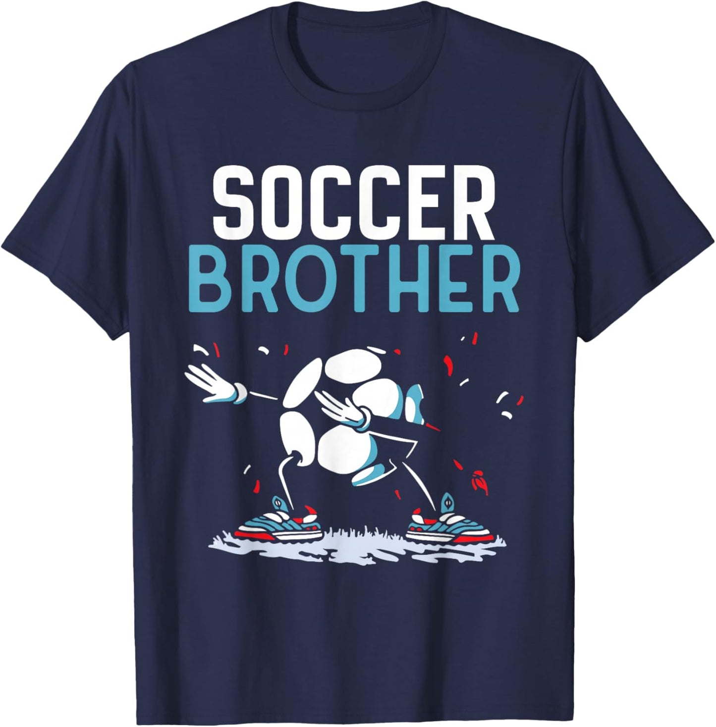 Soccer Brother Match Football Game Player T-Shirt - T-Shirt | Navy