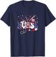 4th Of July Patriotic Nurse American Flag USA Nursing Women T-Shirt - T-Shirt | Navy