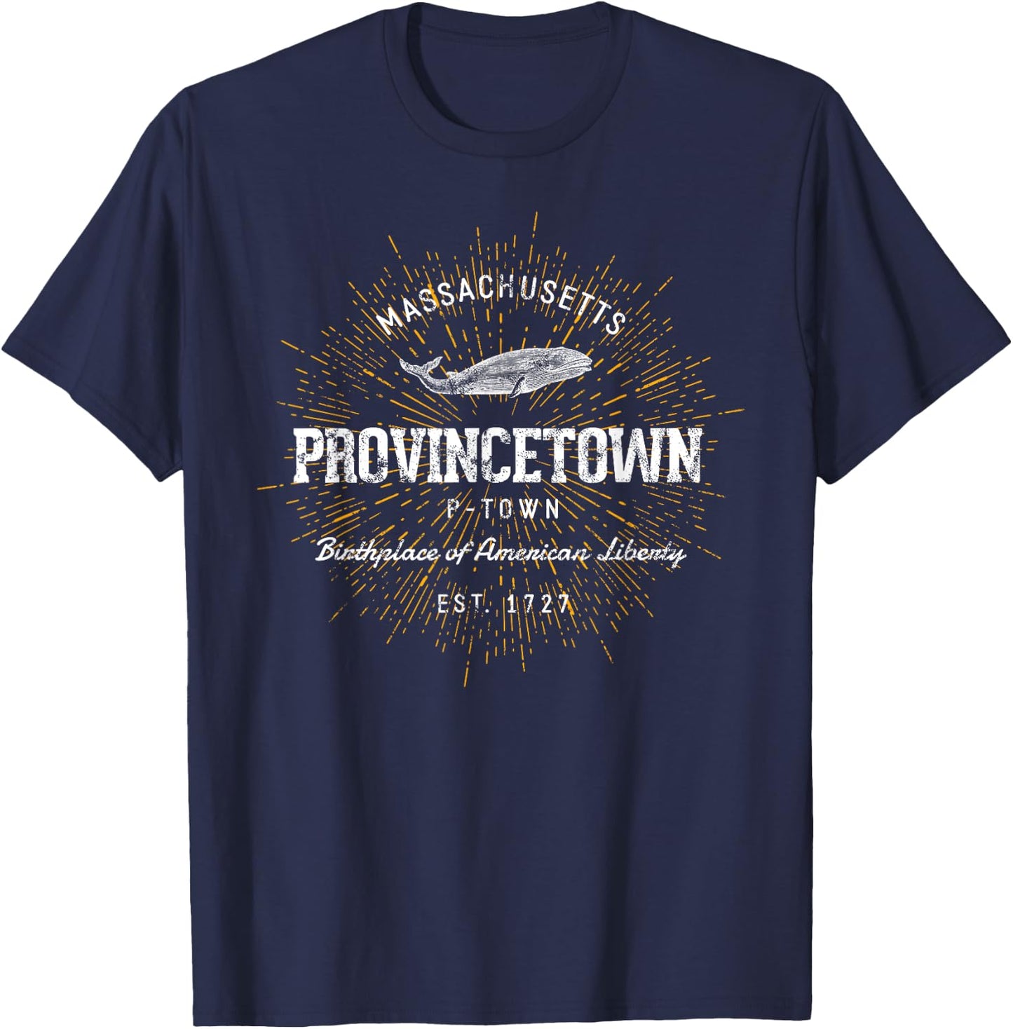 Retro Style Vintage Provincetown T-Shirt - T-Shirt | Navy
