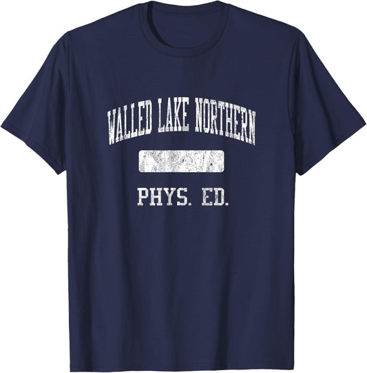 Walled Lake Northern High School HS Commerce Township MI Phy T-Shirt - T-Shirt | Navy