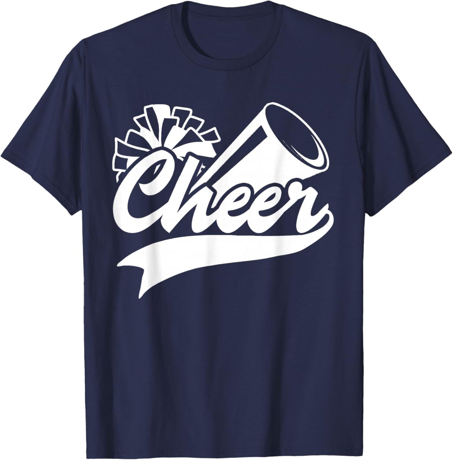 Cheerleading Peace Love Cheer Cheerleader Colors Matching T-Shirt - T-Shirt | Navy