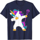 Dabbing Unicorn Lacrosse LAX Shirt Funny Gift T-Shirt - T-Shirt | Navy