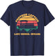 Lake George Indiana Funny Pontoon Captain Retro Sunset T-Shirt - T-Shirt | Navy