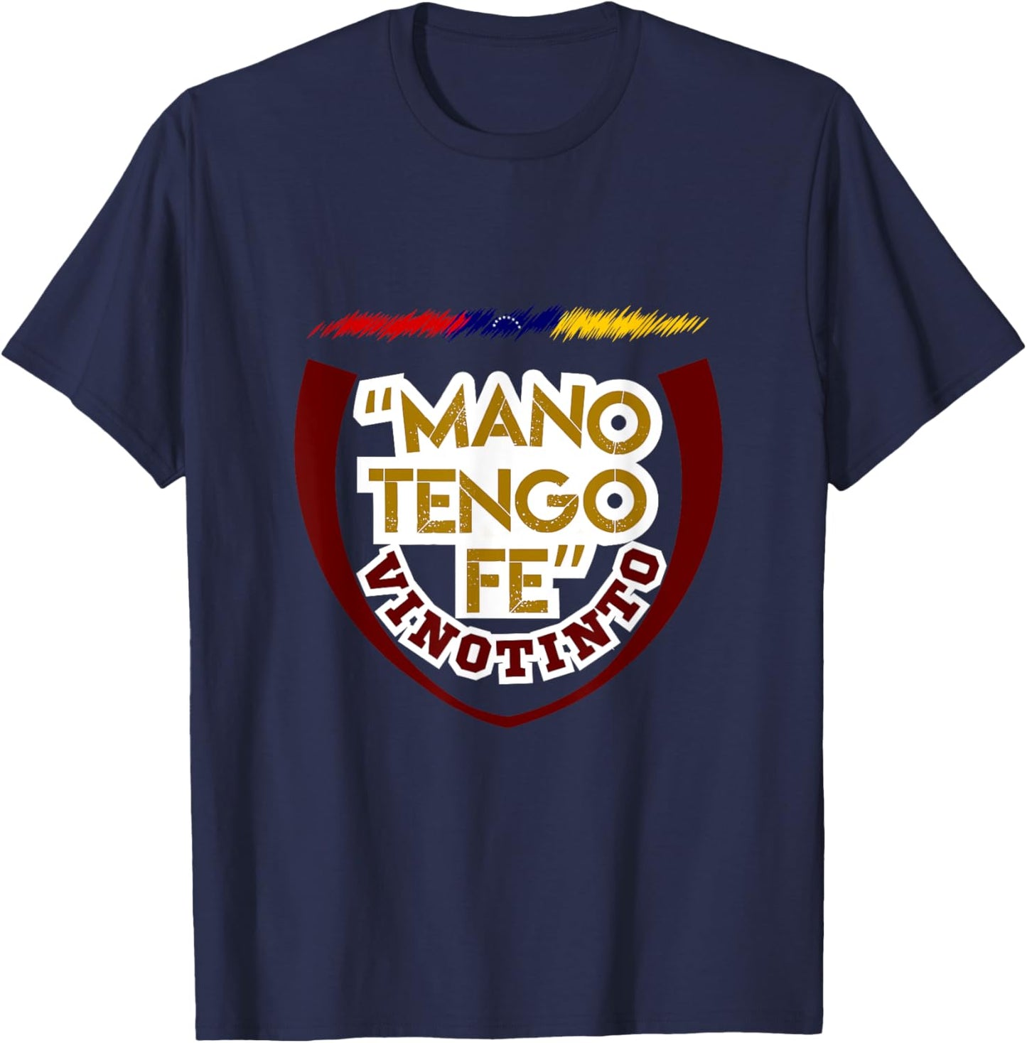 "Hand I Have Faith" I Flannel "Vinotinto" I Venezuela I VZLA T-Shirt - T-Shirt | Navy