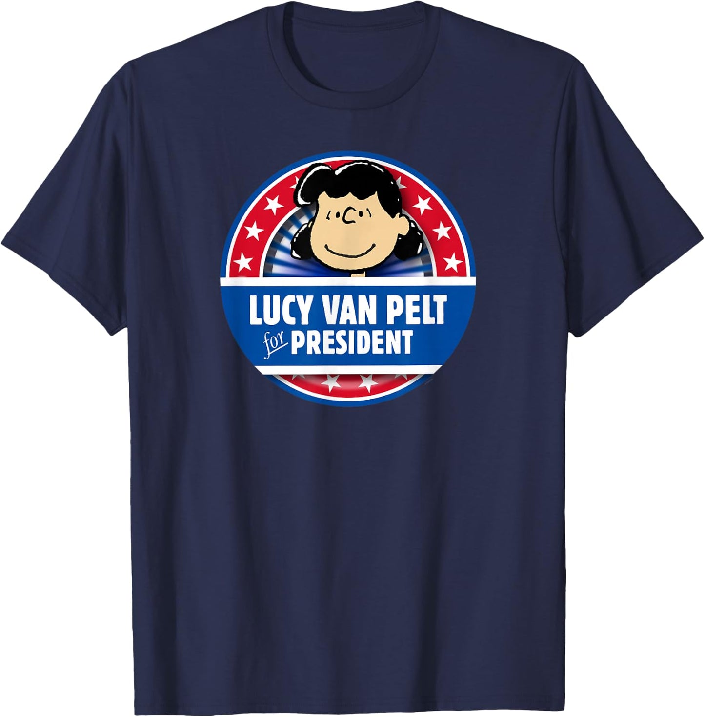 Peanuts Lucy Van Pelt for President T-Shirt - T-Shirt | Navy