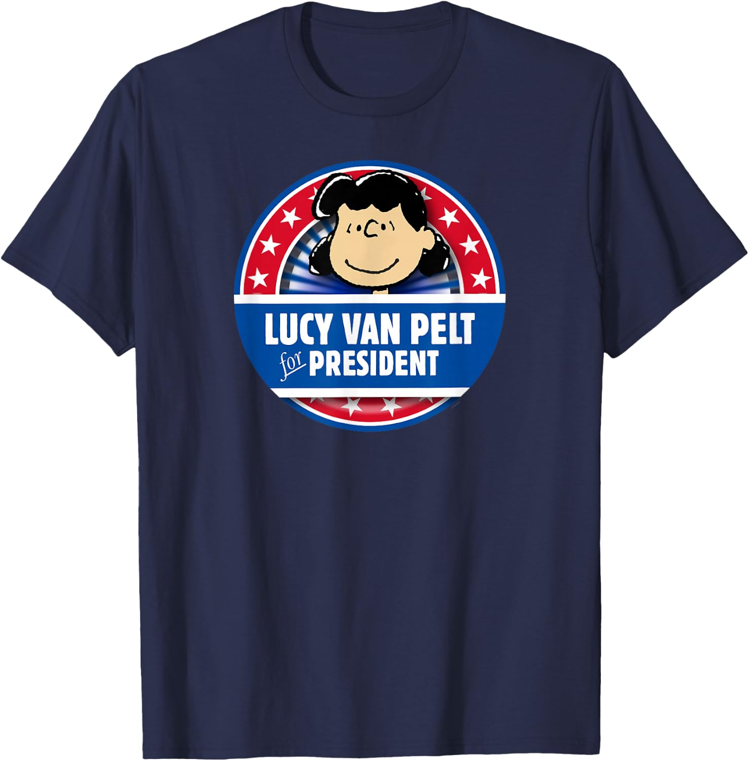 Peanuts Lucy Van Pelt for President T-Shirt - T-Shirt | Navy