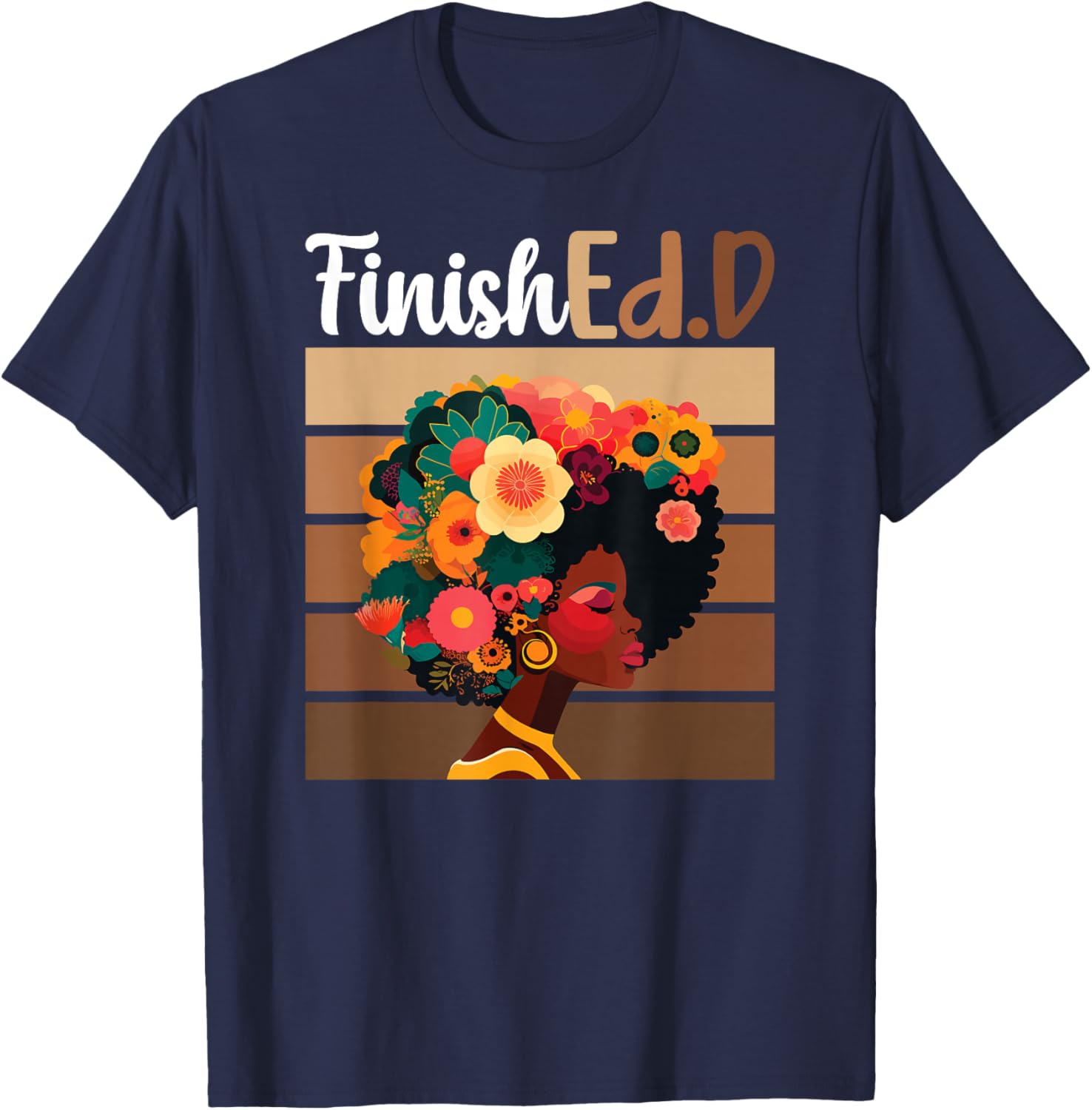 FinishEd.D Doctor Of Education Graduate Black EdD Graduate T-Shirt - T-Shirt | Navy