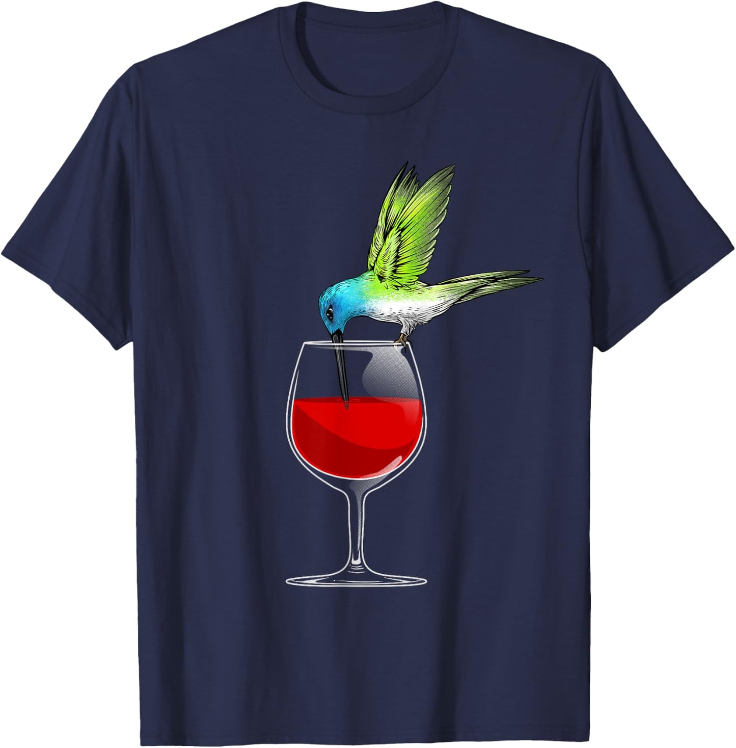 Cute Hummingbird Design Women Kids Hummingbird Lover T-Shirt - T-Shirt | Navy