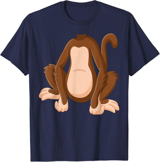 Monkey Shirt Adult Kids Men Women Monkey Costume T-Shirt - T-Shirt | Navy