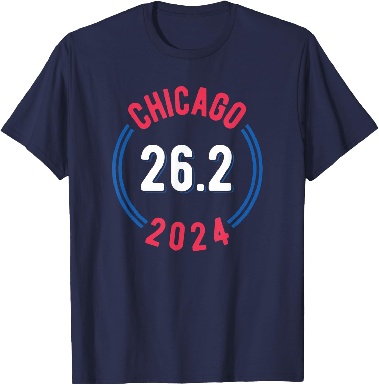 Chicago 2024 Marathon 26.2 T-Shirt - T-Shirt | Navy