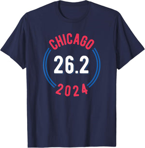 Chicago 2024 Marathon 26.2 T-Shirt - T-Shirt | Navy