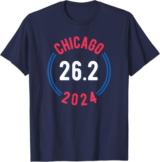 Chicago 2024 Marathon 26.2 T-Shirt - T-Shirt | Navy
