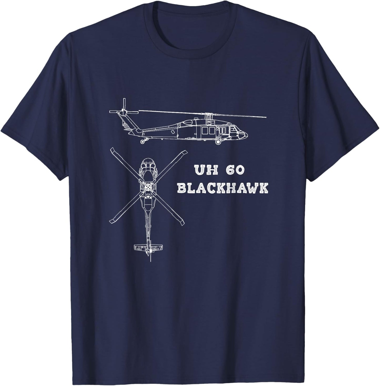 UH 60 Blackhawk US Army Aviation Utility Helicopter T-Shirt - T-Shirt | Navy