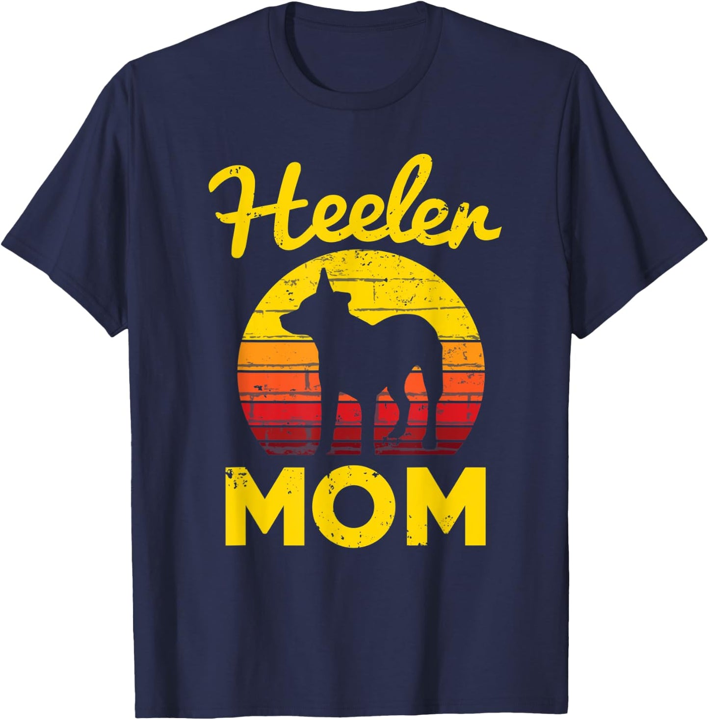 Red Blue Heeler Mom Cute Australian Cattle Dog Lover Mama T-Shirt - T-Shirt | Navy