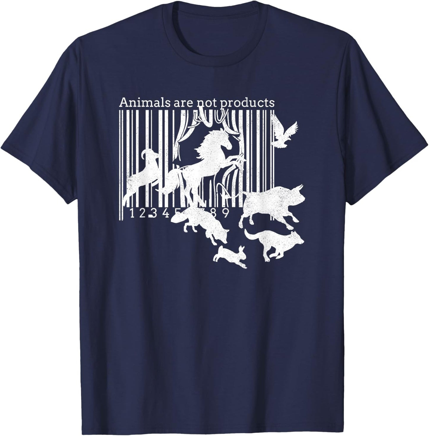 Animals Are Not Products - Vegetarianism - Animal Rights T-Shirt - T-Shirt | Navy