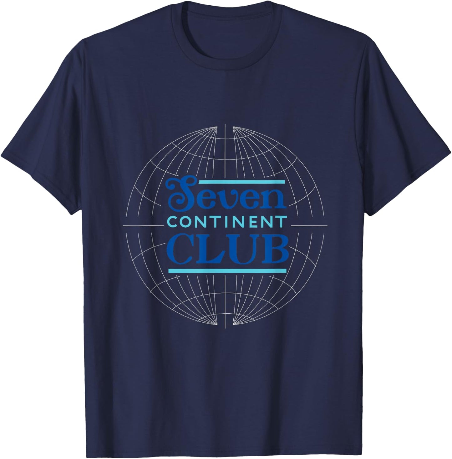 Seven Continent Club Blue T-Shirt - T-Shirt | Navy
