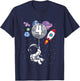 4 Years Old Boy 4th Birthday Gift Bday Astronaut T-Shirt - T-Shirt | Navy