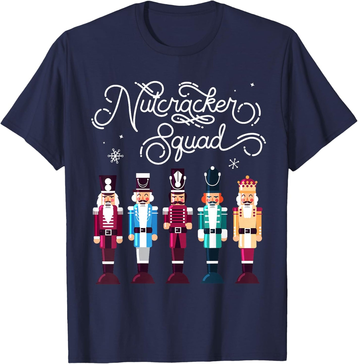 Nutcracker Squad Holiday Christmas Boy Girls Women Men Cute T-Shirt - T-Shirt | Navy