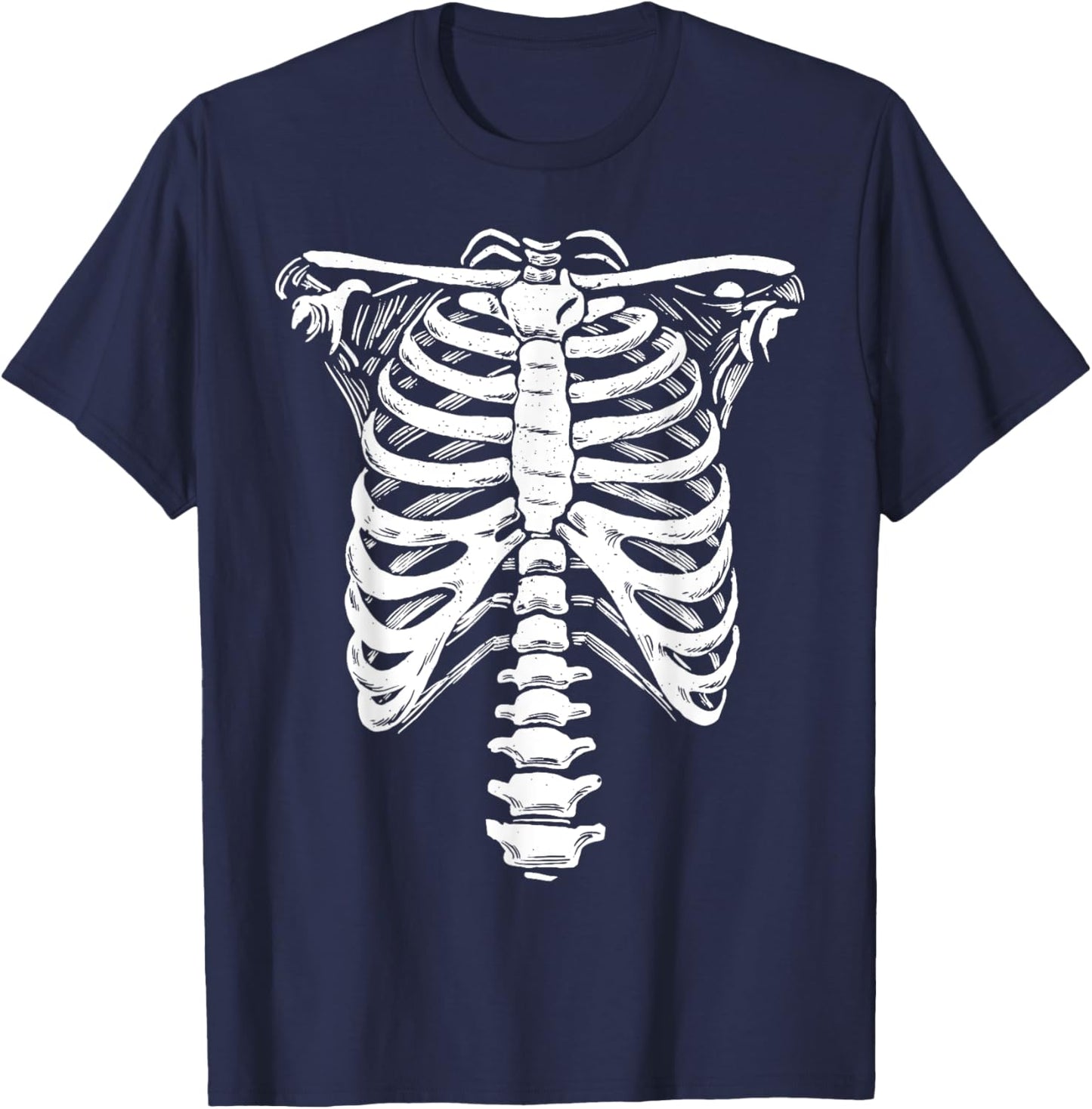 Costume Bone Ribcage Skeleton T-Shirt - T-Shirt | Navy