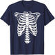Costume Bone Ribcage Skeleton T-Shirt - T-Shirt | Navy