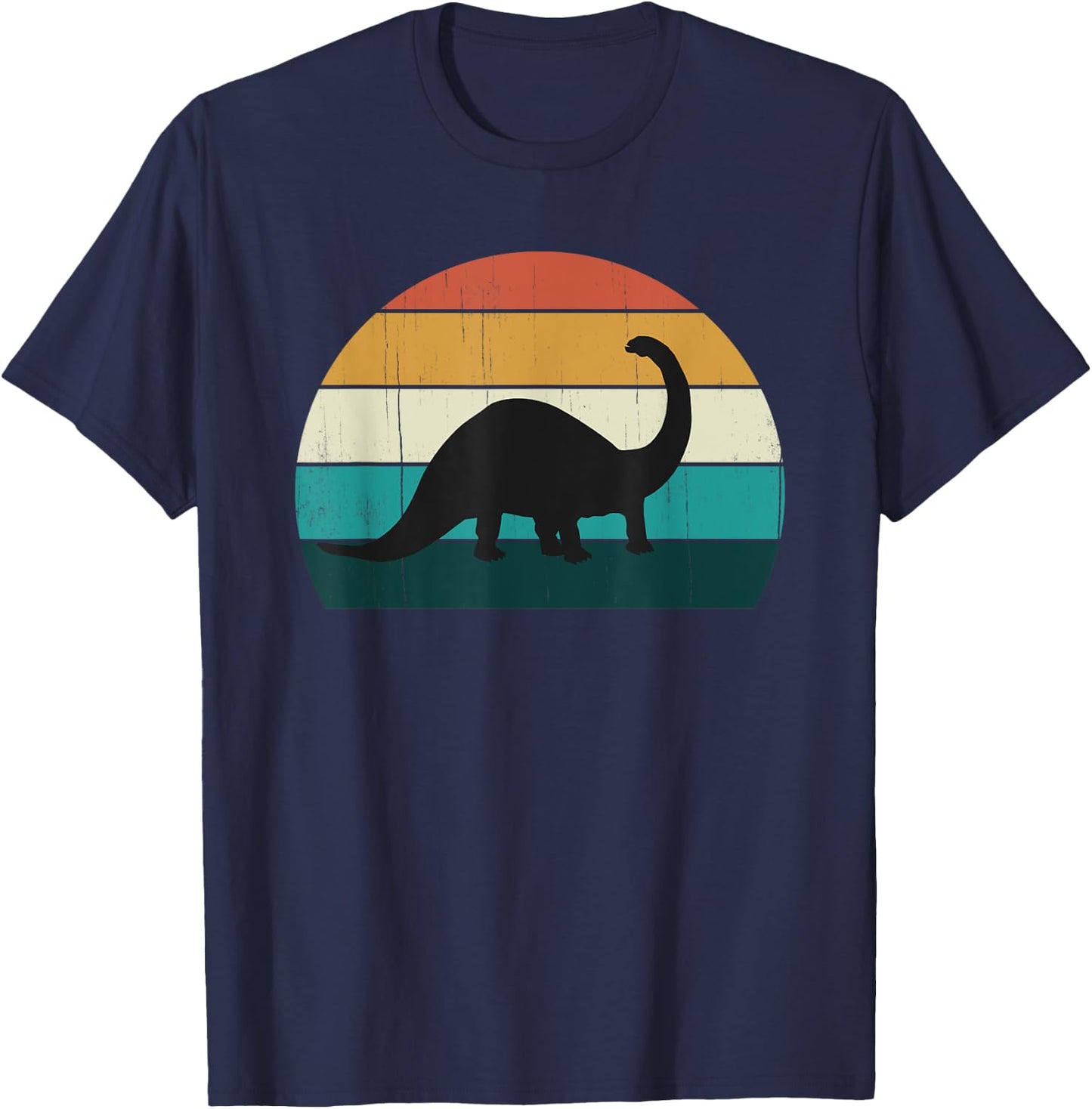 Funny Retro Dinosaur - Great Brachiosaurus Lovers Dino Gift T-Shirt - T-Shirt | Navy
