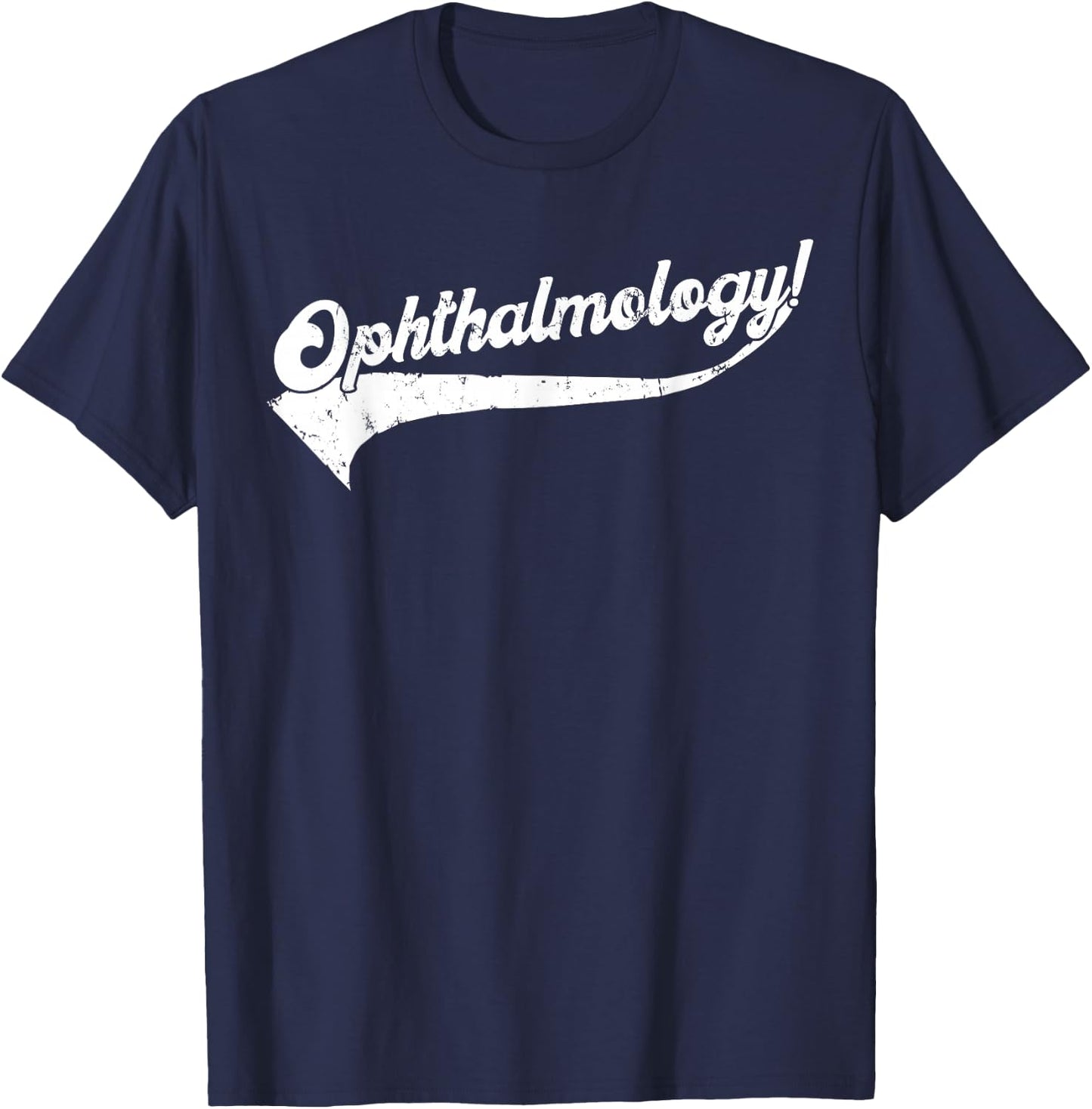 Ophthalmology Typographical Distressed Design T-Shirt - T-Shirt | Navy