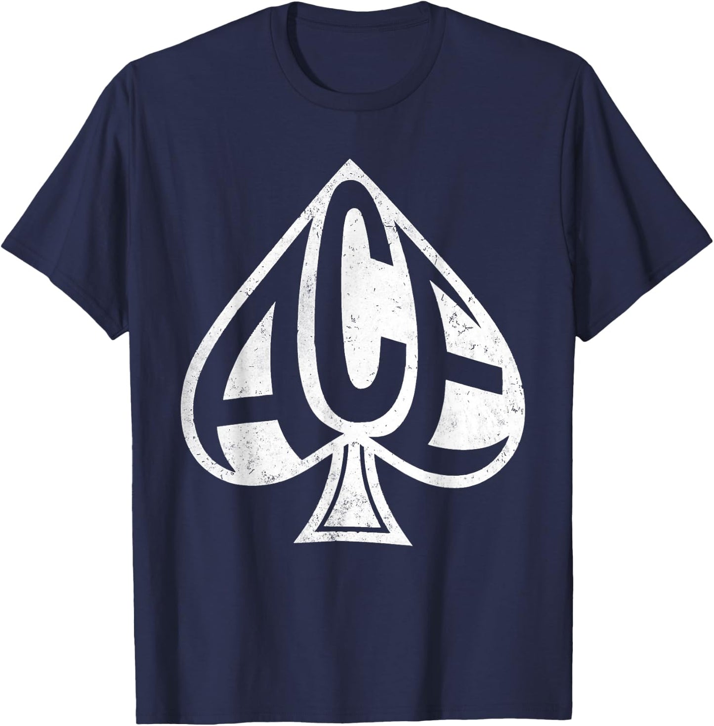 Vintage Ace Spades Texas Hold them Playing Cards Las Vegas T-Shirt - T-Shirt | Navy