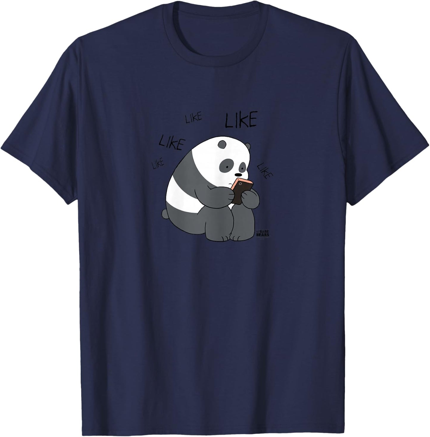 We Bare Bears Panda Like Like Like T-Shirt - T-Shirt | Navy