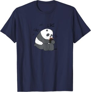 We Bare Bears Panda Like Like Like T-Shirt - T-Shirt | Navy