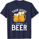 Tour Guide Fueled By Beer Tourist Guide Beer Drinking T-Shirt - T-Shirt | Navy