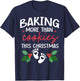 Baking More Than Cookies This Christmas Baby Announcement T-Shirt - T-Shirt | Navy