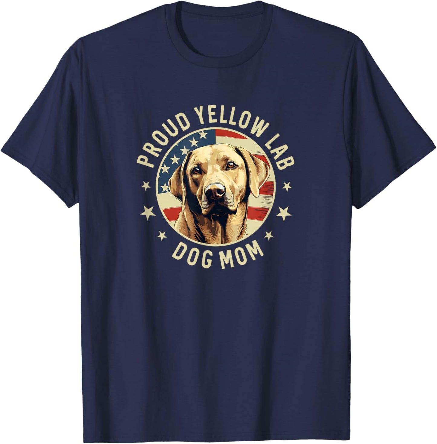 Yellow Lab Gifts,Proud Yellow Labrador Retriever Dog Lab Mom T-Shirt - T-Shirt | Navy