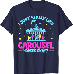 Carnival Carousel Horse Design for a Carousel Horse Toddler T-Shirt - T-Shirt | Navy