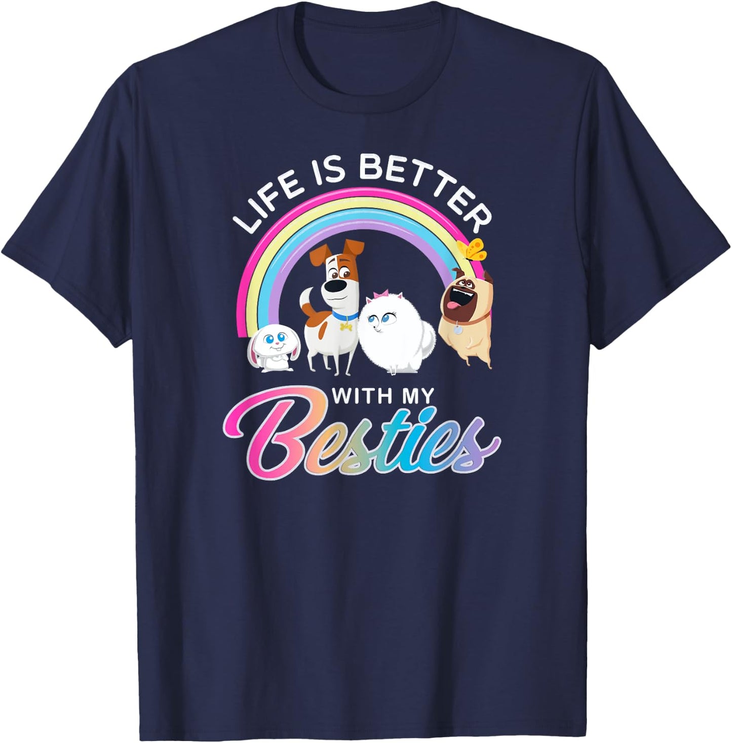 The Secret Life of Pets 2 Life is Better T-Shirt - T-Shirt | Navy