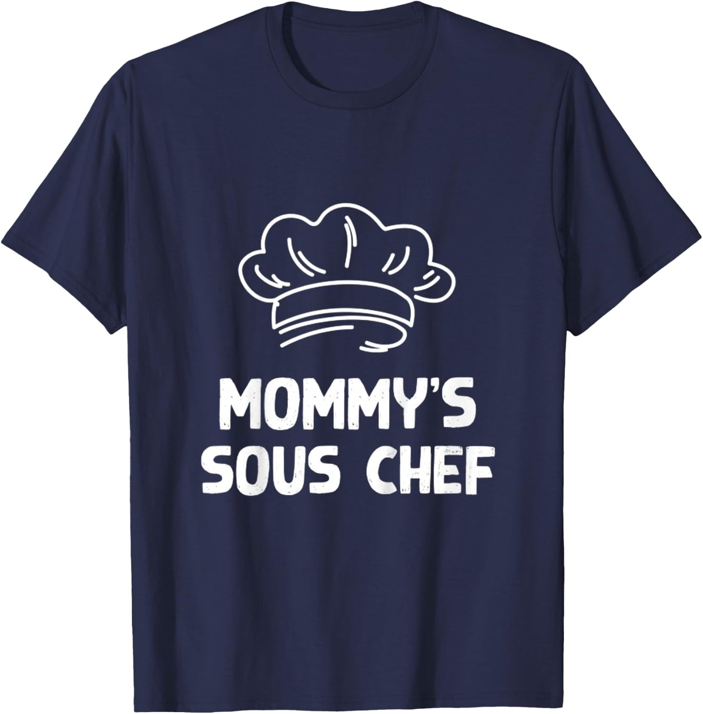 Kids Mommy's Sous Chef Cooking Matching Mother's Day Daughter T-Shirt - T-Shirt | Navy