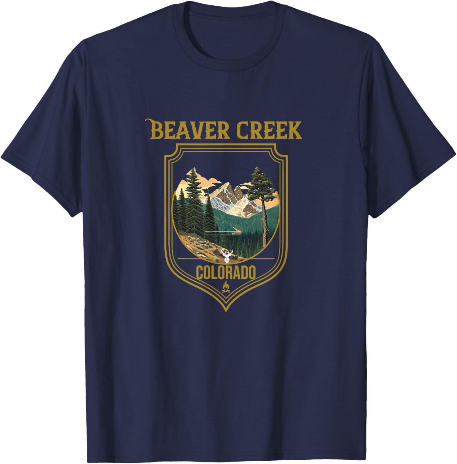 Beaver Creek Souvenir Apparel - Beaver Creek Hiking T-Shirt - T-Shirt | Navy