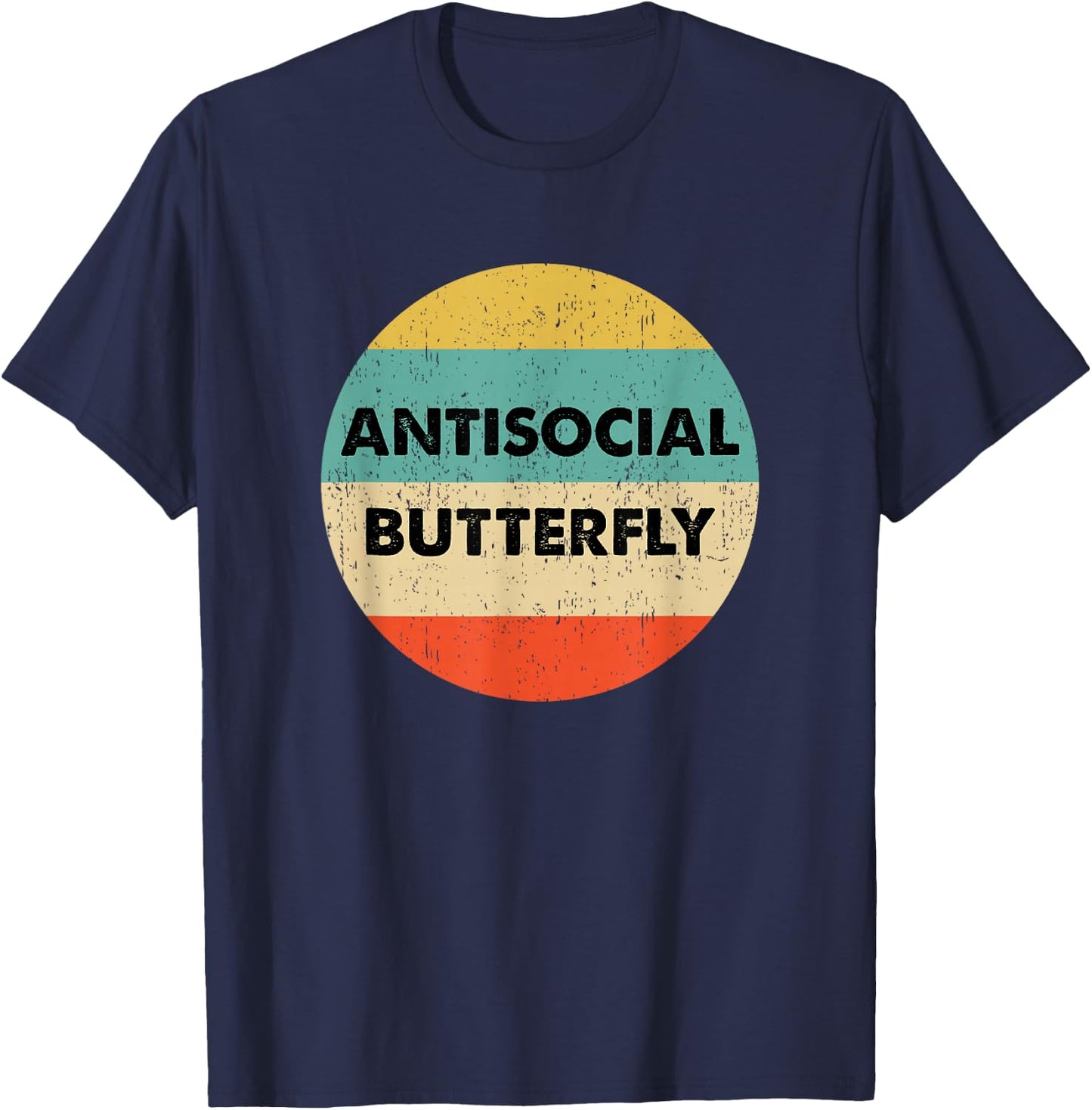 Antisocial Butterfly T-Shirt - T-Shirt | Navy