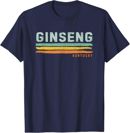 Vintage Stripes Ginseng KY T-Shirt - T-Shirt | Navy