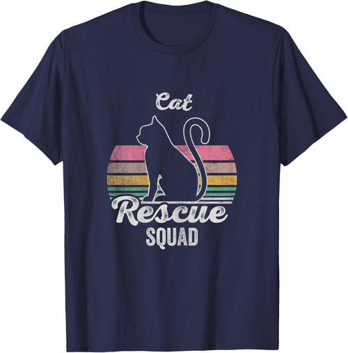 Retro Vintage Animal Rescue Shirt Cat Rescue Squad