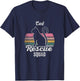 Retro Vintage Animal Rescue Shirt Cat Rescue Squad T-Shirt - T-Shirt | Navy