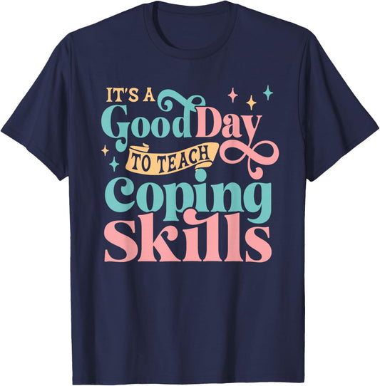 School Social Worker Coping Skills - Guidance Counselor T-Shirt - T-Shirt | Navy