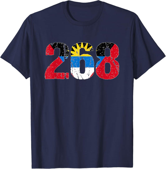 268 Antigua and Barbuda T-Shirt - T-Shirt | Navy
