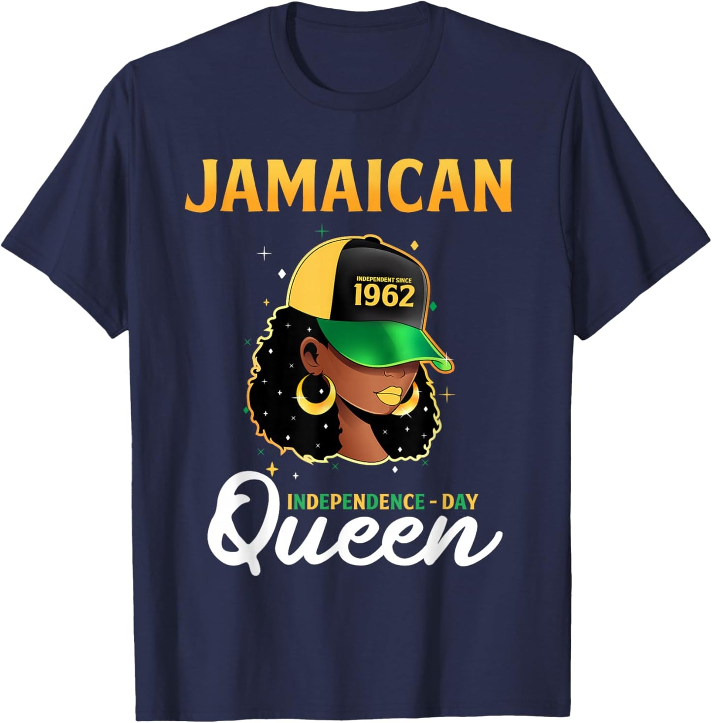 Jamaican Queen independence day 1962 T-Shirt - T-Shirt | Navy