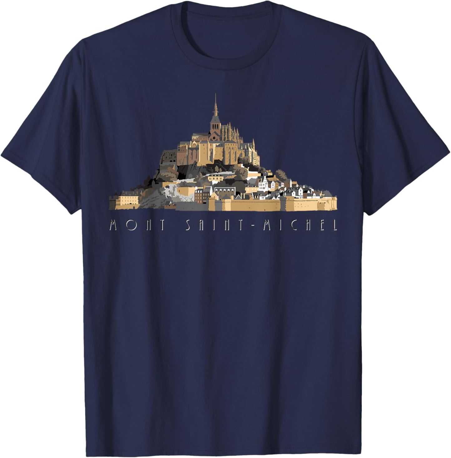 France Normandy Mont Saint Michel French Vacation Souvenir T-Shirt - T-Shirt | Navy