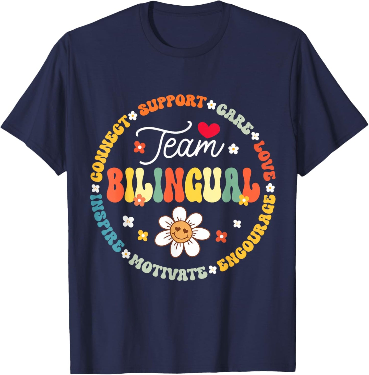 Team Bilingual Bilingues Language Teacher Back to School T-Shirt - T-Shirt | Navy